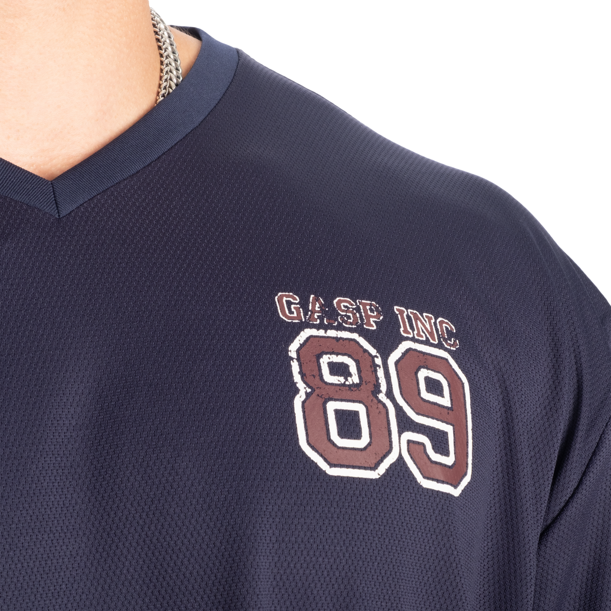 GASP V-Neck Mesh Iron Tee