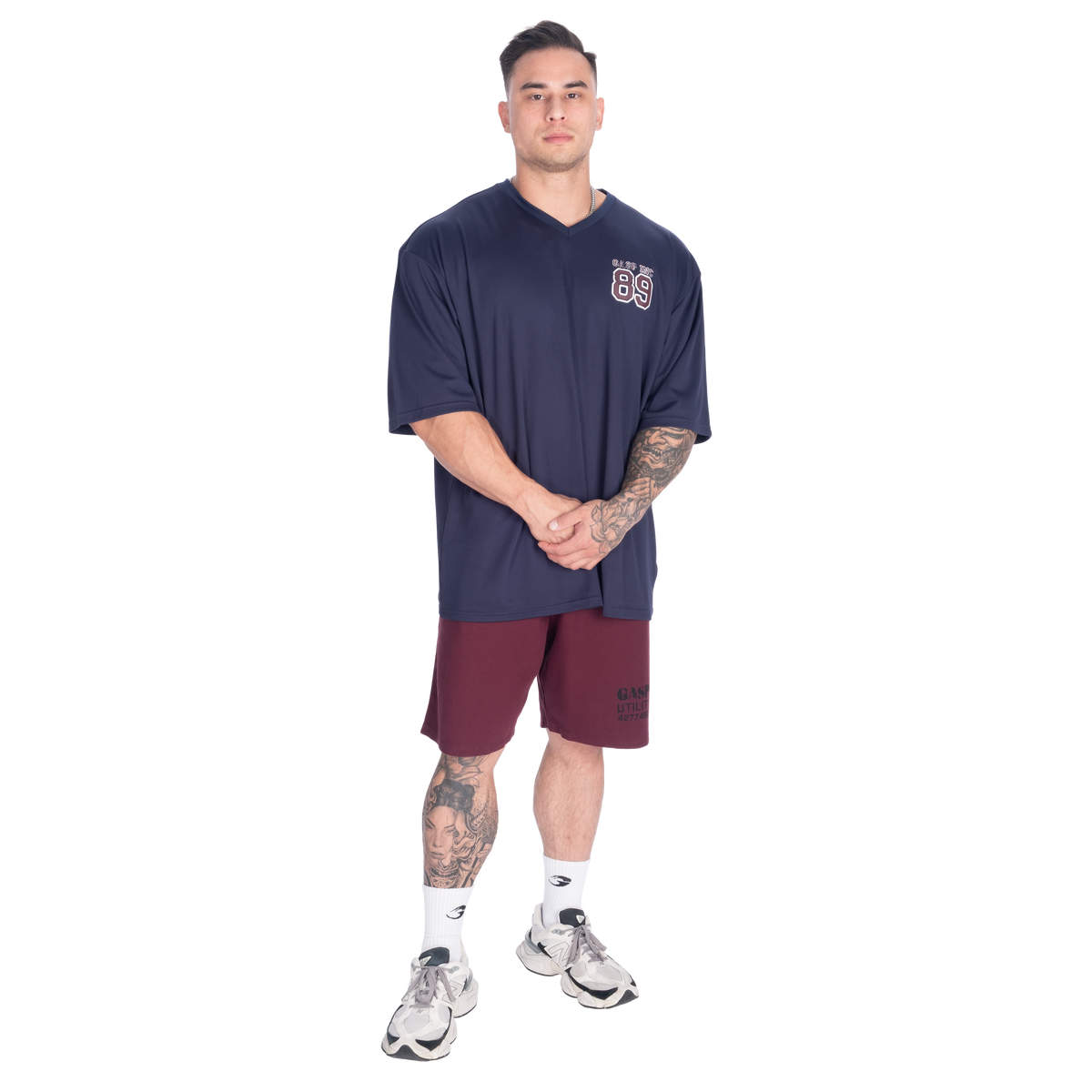 GASP V-Neck Mesh Iron Tee