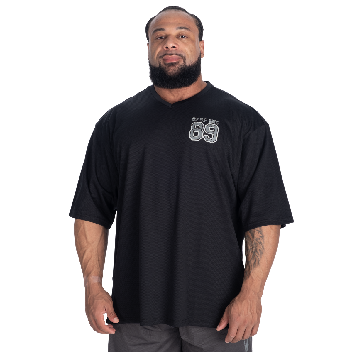 GASP V-Neck Mesh Iron Tee