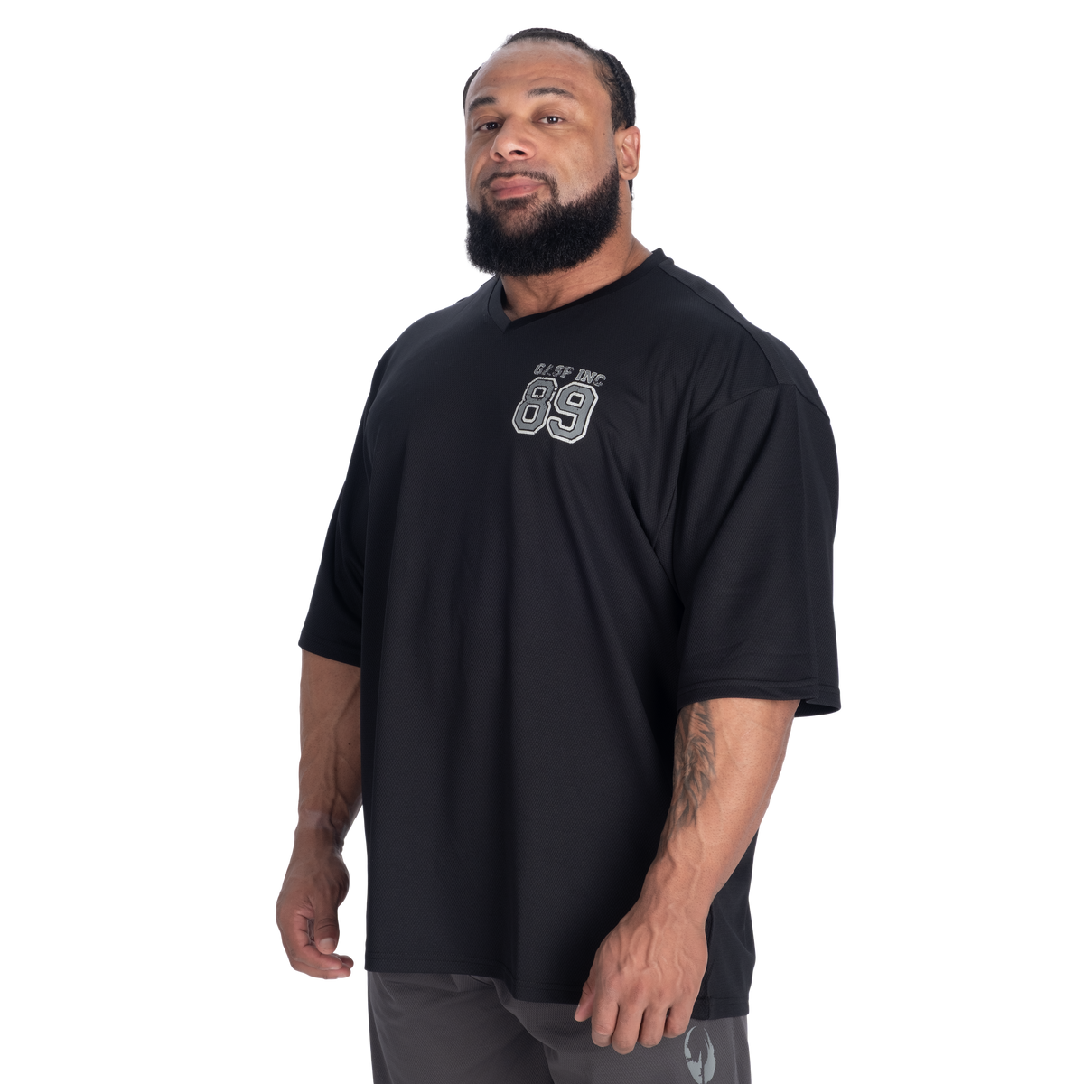 GASP V-Neck Mesh Iron Tee