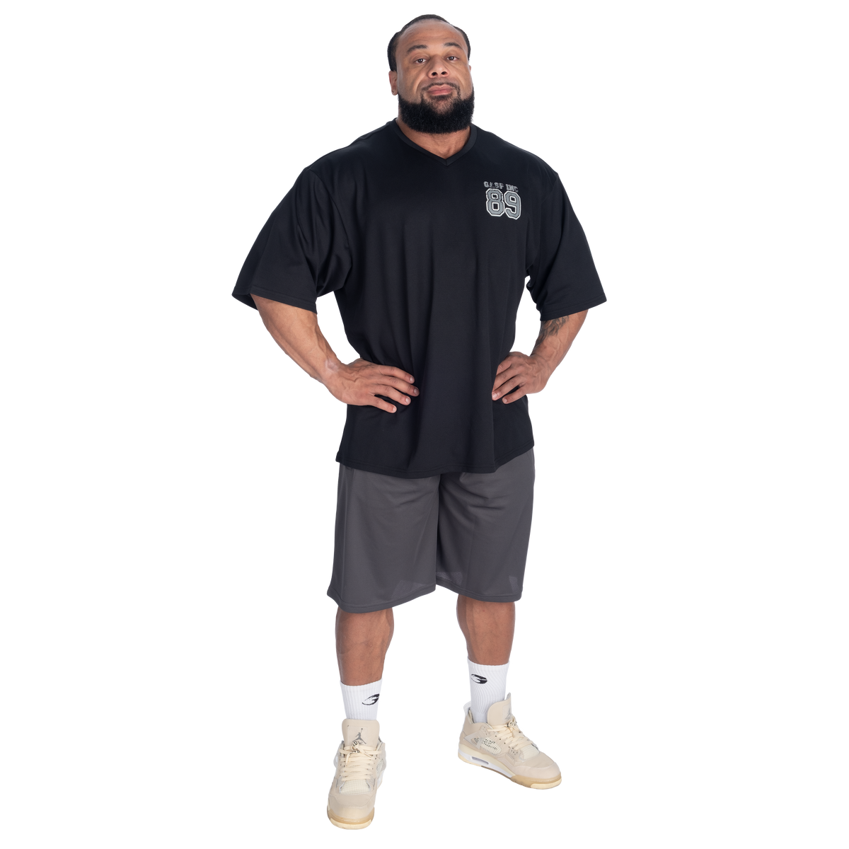 GASP V-Neck Mesh Iron Tee